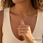 Liora Necklace – two birthstones forming a heart