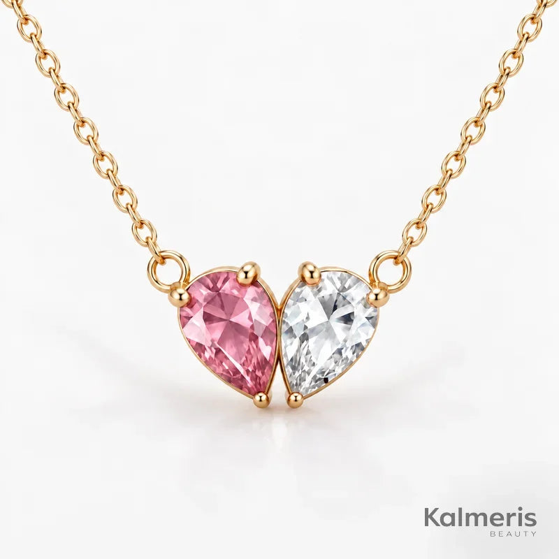 Liora Necklace – personalised with two birthstones